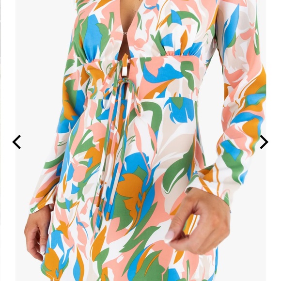 KITTENISH STAND OUT PRINTED MINI DRESS SMALL - Picture 2 of 4